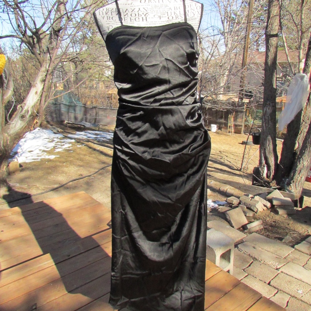 Lux Black Spaghetti Strap Maxi Dress